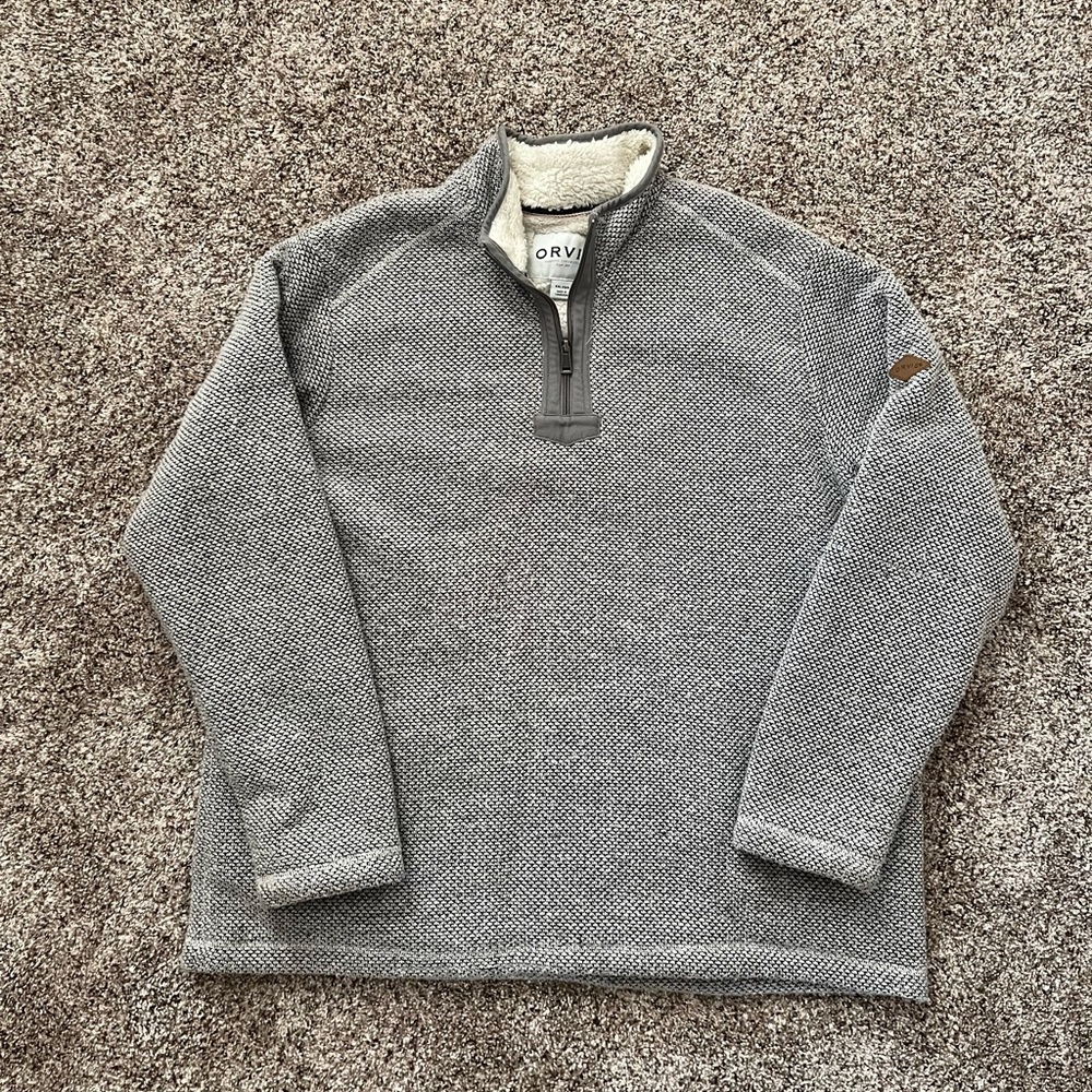 Orvis Sherpa-Lined Sweater Heather Gray Men’s XXL